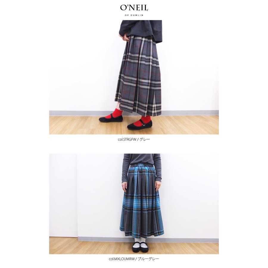 [E] 【クーポン利用で10%OFF】 オニールオブダブリン O’NEIL OF DUBLIN 正規輸入品 N141-83WO スカート キルトスカート ミドル丈 ウール100％プリーツスカート | O'NEIL of DUBLIN | 08