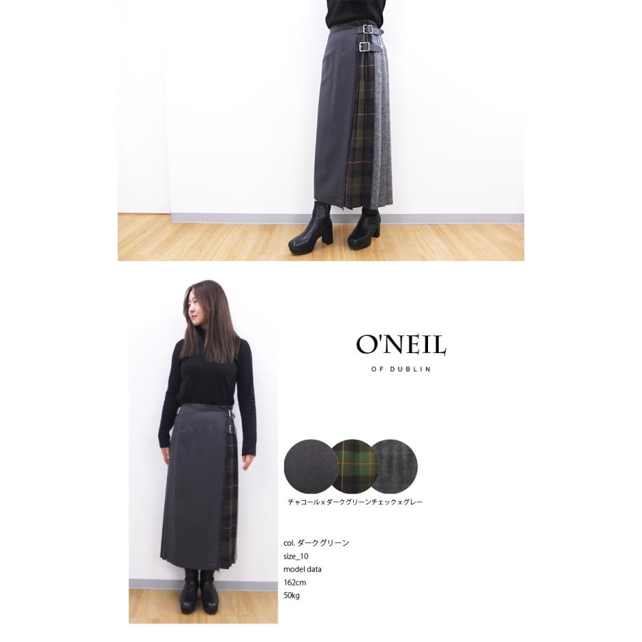 [B] 【SALE・セール】 オニールオブダブリン O’NEIL OF DUBLIN 正規輸入品 T12481 スカート キルトスカート 巻きスカート チェックスカート | O'NEIL of DUBLIN | 02