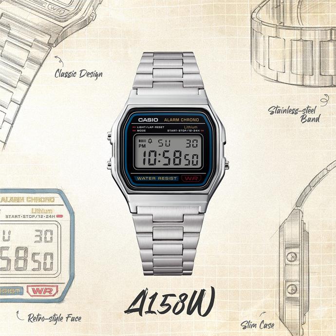 スタンダード（CASIO） CASIO A158WA-1JH Collection STANDARD カシオ