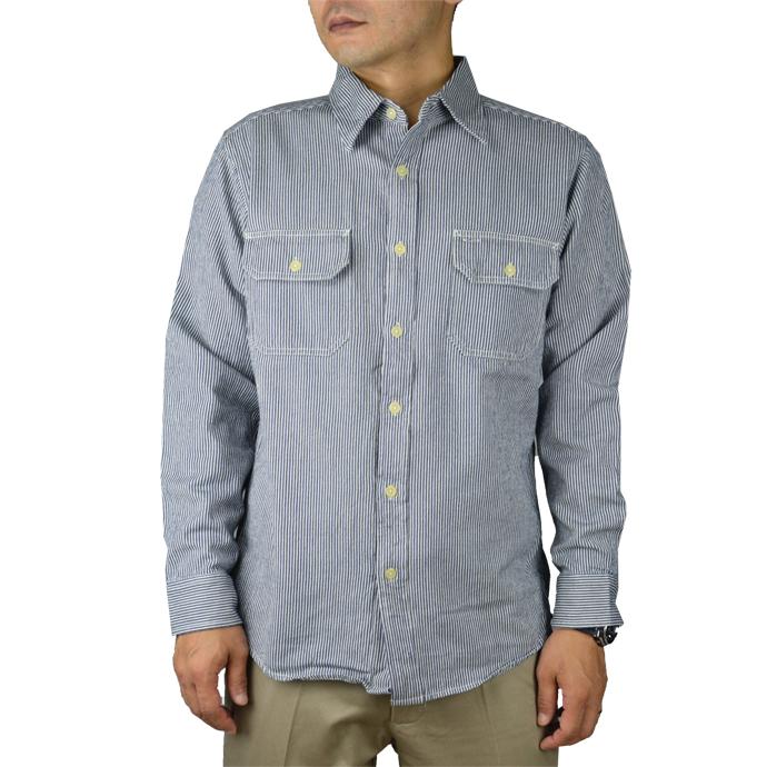 カムコ CAMCO ヒッコリーストライプ ワークシャツ HICKORY L/S SHIRT｜b-e-shop｜02