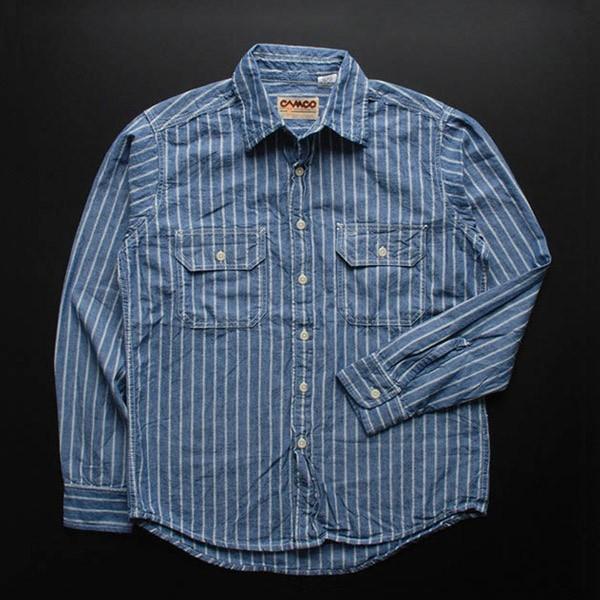 CAMCO（カムコ） シャンブレー ストライプ ワークシャツ シャンブレー