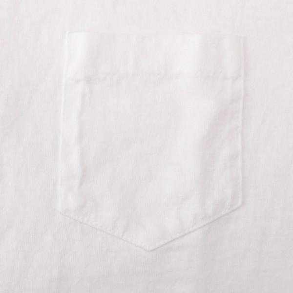 アメリカ製ファブリック クルーネック ポケットTシャツ ホワイト ポケTEE　CDP｜b-e-shop｜04