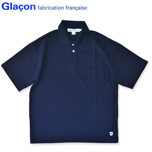 Glacon（グラソン） ピケ ビッグポロシャツ PIQUE BIG POLO ネイビー