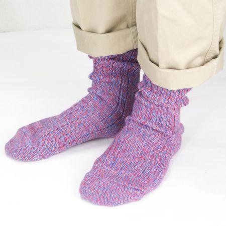 GRANGE CRAFT グランジェ クラフト ウールニットヘザーソックスWOOL KNIT SOCK ピンク｜b-e-shop｜05