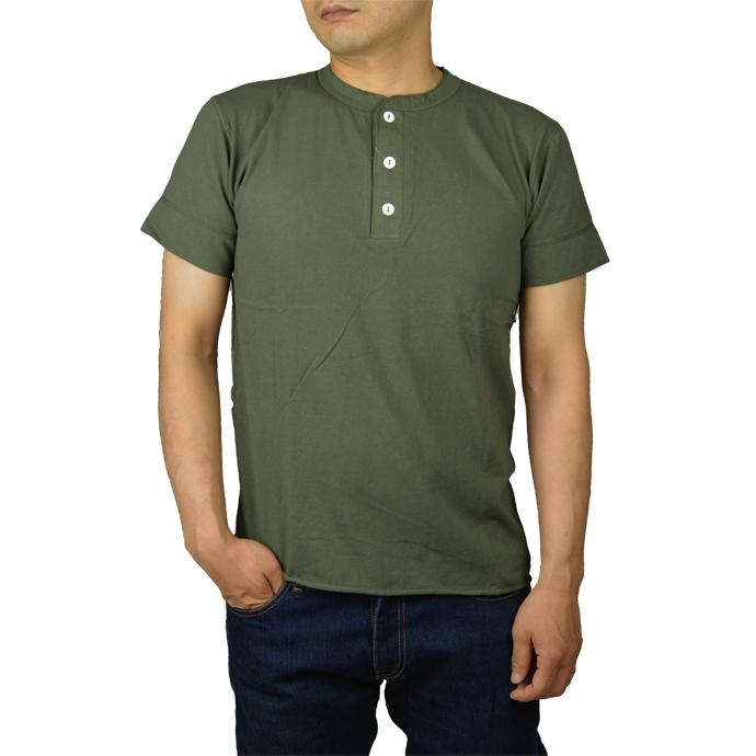 Healthknit（ヘルスニット） ヘンリーネック Tシャツ 半袖Tシャツ