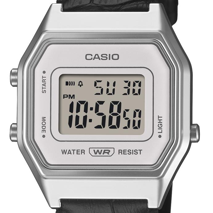 CASIO LA680WEL-1JF CASIO CLASSIC カシオクラシック 型押しレザーバンド ブラック チープカシオ ユニセックス 国内正規品の画像