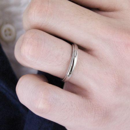 ステンレス リング ミルグレインリング ペアリングに サージカルステンレスリング 指輪 316L |  | 05