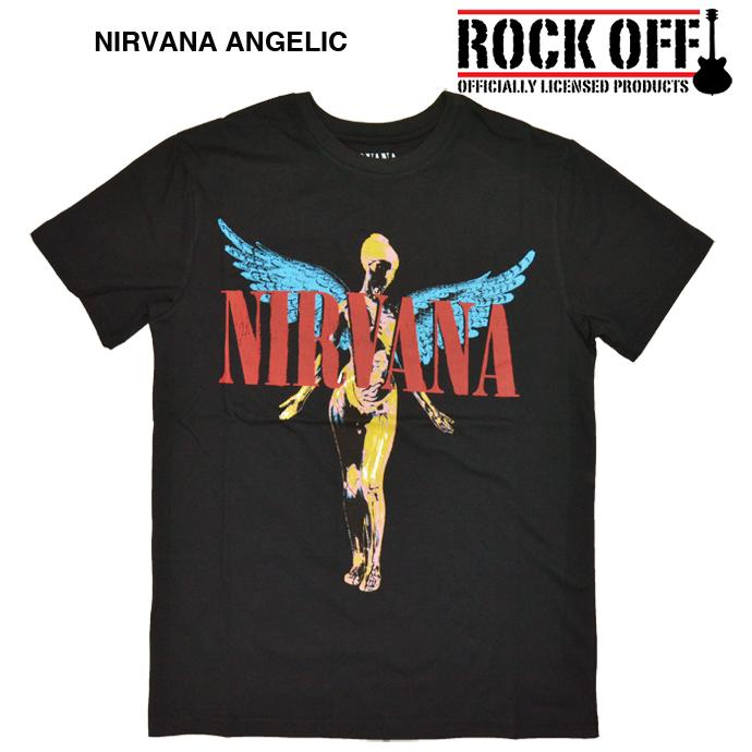 Rock Off Felpa Nirvana Unisex 'Angelic Mono' | Con Cappuccio E Tasche A Marsupio, Colore Verde Khaki