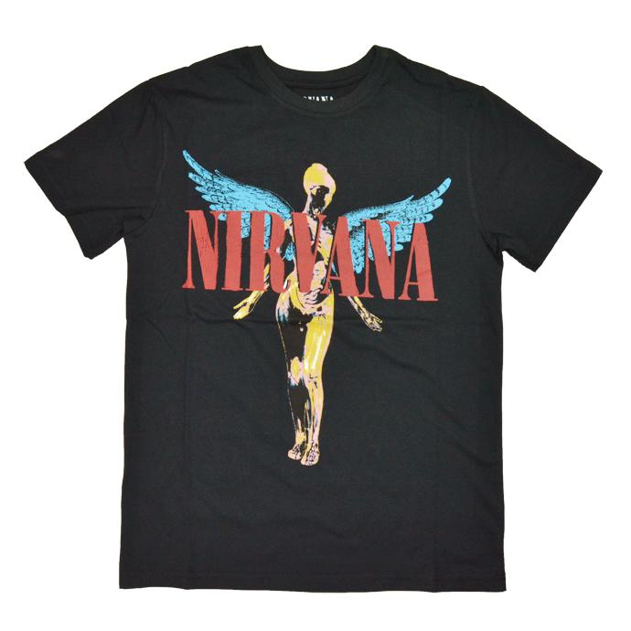 ROCK OFF ニルヴァーナ NIRVANA ANGELIC Ｔシャツ カート コバーン Kurt Cobain ロックTシャツ バンドTシャツ  ロックオフ