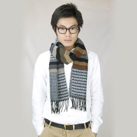 tri　CUNE　キューン　マフラー　マルチカラーボーダー ブラッシング ニット マフラー｜ファッション通販サイトのCUBE SUGAR