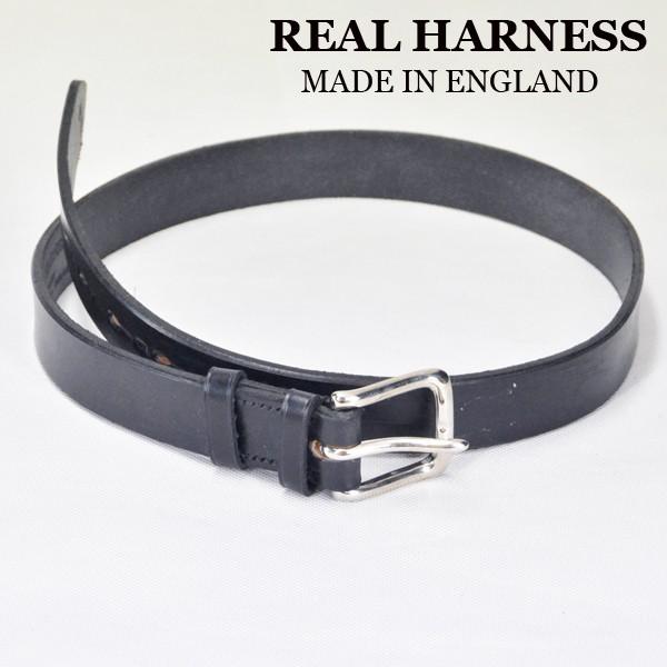 リアルハーネス スティラップ サドル レザー ベルト幅2.8cm REAL HARNESS STIRRUP LEATHER BELT ブラック イギリス製｜b-e-shop