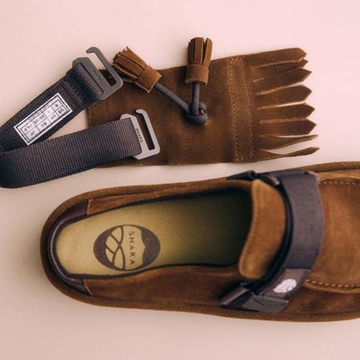 SHAKA（シャカ）秋冬 キルトタッセル ミュール サンダル メンズ26cm SHAKA キルトタッセル付きミュールサンダルMOC MULE TASSEL