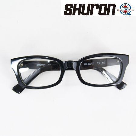 極美品　SHURON　HILIGHT　伊達メガネ　度無し　ブラックフレーム 極美品 SHURON HILIGHT 伊達メガネ 度無し ブラックフレーム