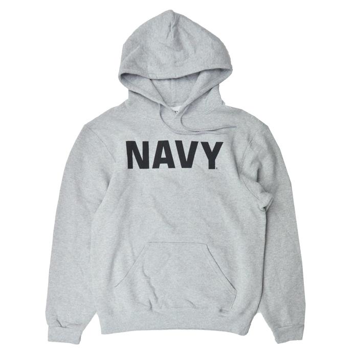 MILITARY（ミリタリー） U.S.NAVY スウェットパーカー ネイビーロゴ