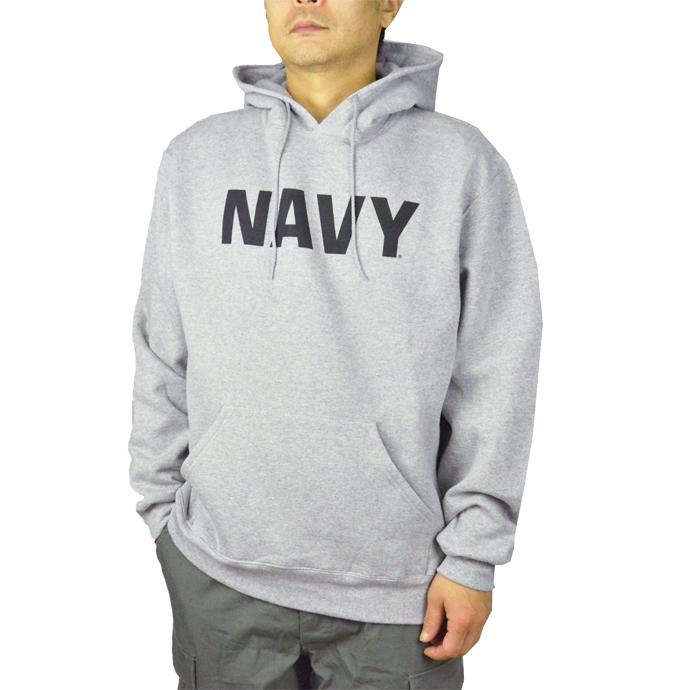 MILITARY（ミリタリー） U.S.NAVY スウェットパーカー ネイビーロゴ