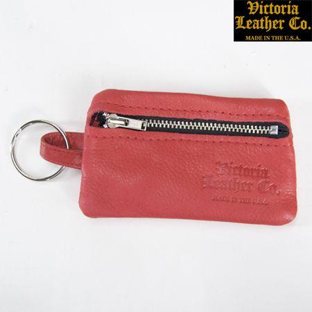 VICTRIA LEATHERビクトリアレザーCOIN CASE コインケース MADE IN USA 小銭入れ カードケース RED レッド｜b-e-shop