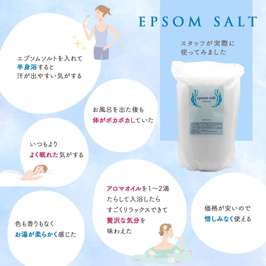 国産 エプソムソルト 無香料 3kg 食品添加物グレード品 バスソルト