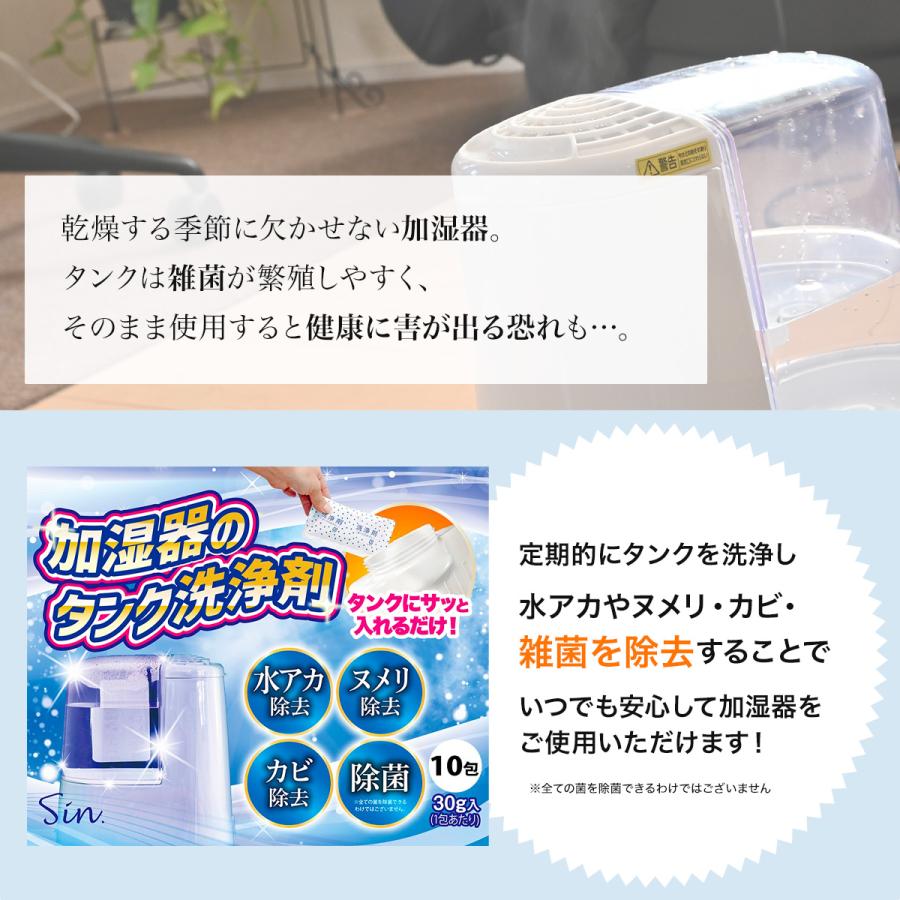加湿器 洗浄剤 10P タンク 掃除 洗剤 お手入れ ぬめり防止 除菌剤 給水