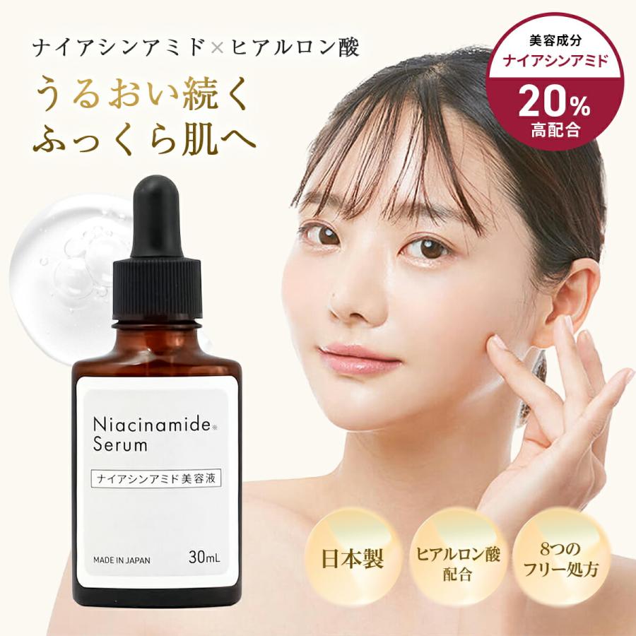 ナイアシンアミド 美容液 30ml 日本製 高濃度20％配合 ヒアルロン酸