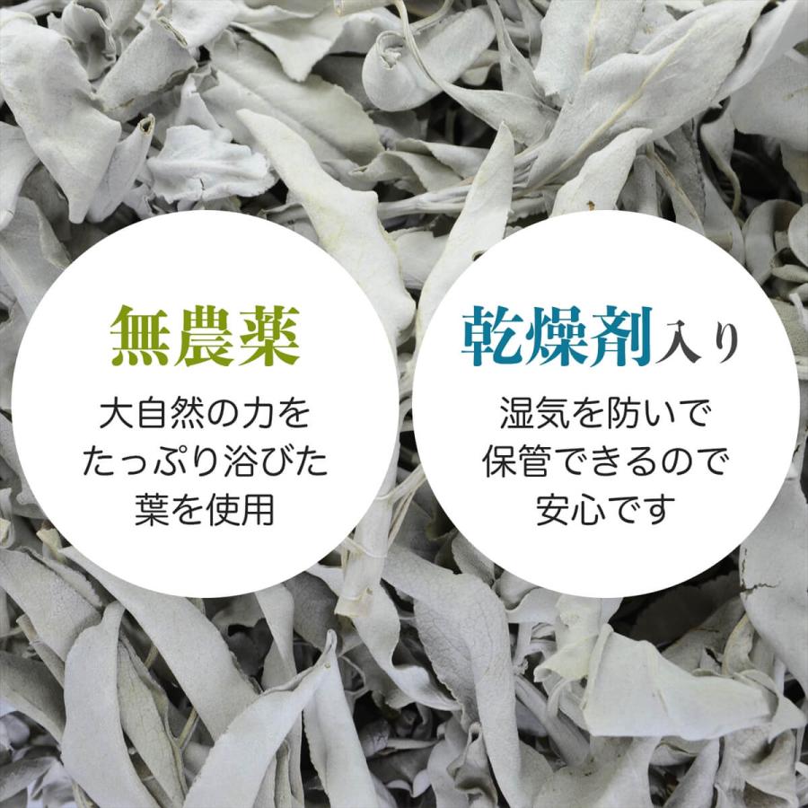 ホワイトセージ 浄化用 バンドル 1束 30g 無農薬 セージ お香