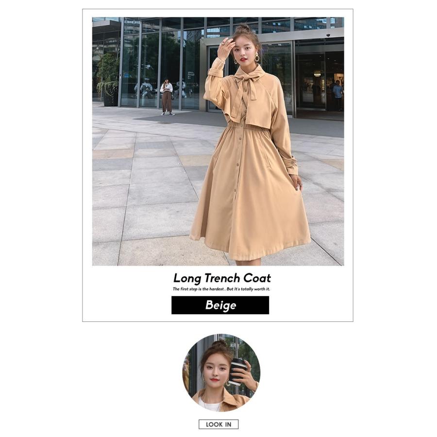 トレンチコート レディース 春 スプリングコート 韓国 ファッション ロング丈 トレンチワンピース おしゃれ オルチャンファッション 30代 40代 50代 Stjtw003 Shoowtime 通販 Yahoo ショッピング