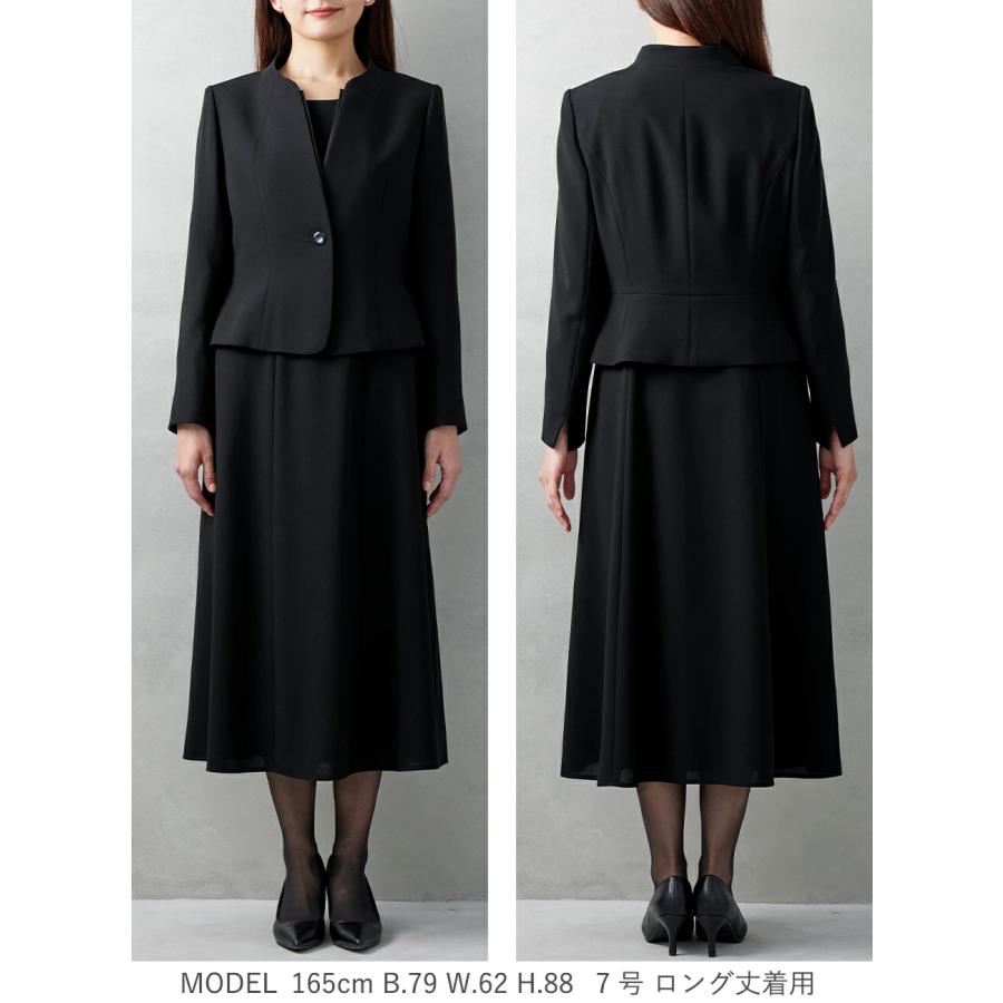ブラックフォーマル 喪服 礼服 ワンピース ロング丈 選べる2丈 正礼装  冠婚葬祭 葬式 法事 レディース 20代 30代 40代 50代 洗える 110511784 | BLACK GALLERY | 13