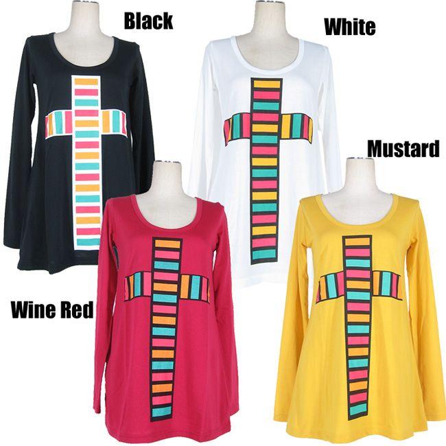 クロスプリントaラインロングtシャツ Aラインtシャツ Tシャツ レディース 長袖 Cu019 142 Beautiful Happy 通販 Yahoo ショッピング