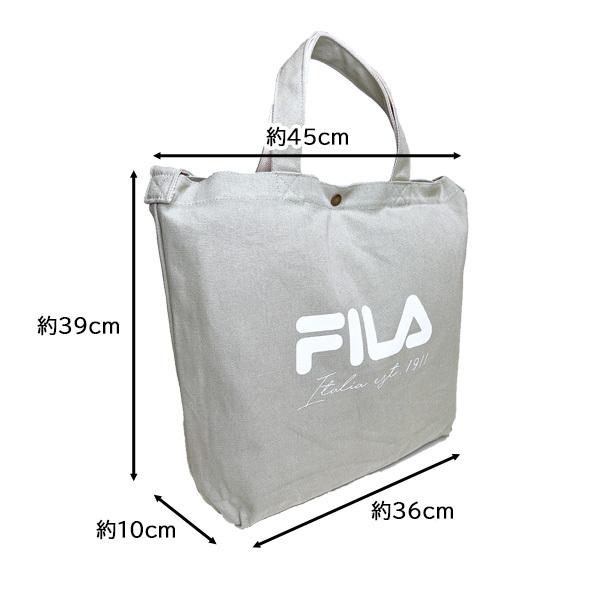 FILA（フィラ） 爆買 トートバッグ 帆布 大きめ A4 スモーキーカラー