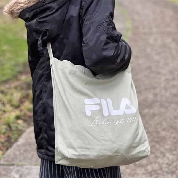 FILA（フィラ） トートバッグ 帆布 大きめ A4 スモーキーカラー 2way