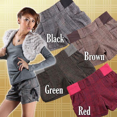 ラメ入りグランチェックショートパンツ チェック柄 ショーパン Pan002 302 Beautiful Happy 通販 Yahoo ショッピング