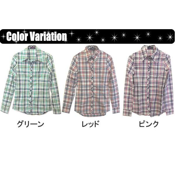 在庫処分 チェック柄 チェックシャツ 長袖 シャツ レディース