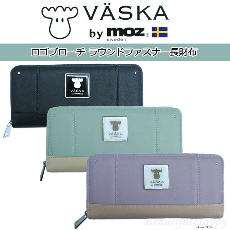 Vaska By Moz ロゴ ブローチ ラウンドファスナー 長財布 ブランド レディース メンズ 小銭入れ Vmms0021 Beautiful Happy 通販 Yahoo ショッピング