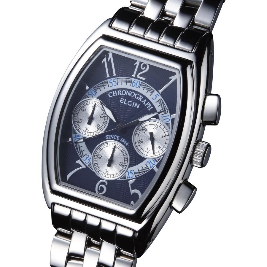 特価 ELGIN エルジン 腕時計 FK1403S-BL クオーツ メンズ クロノ 