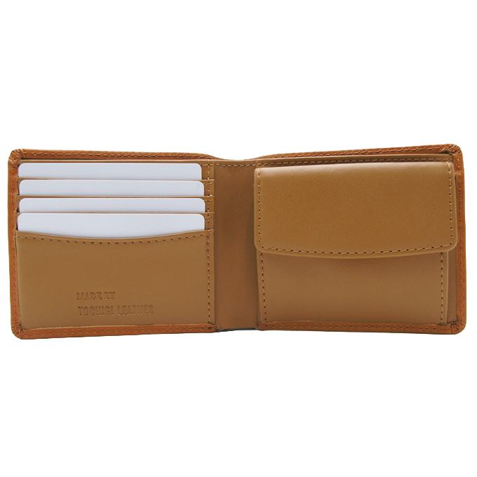 二つ折り財布 栃木レザー×姫路レザー 本革 ハンドメイド 国産レザー