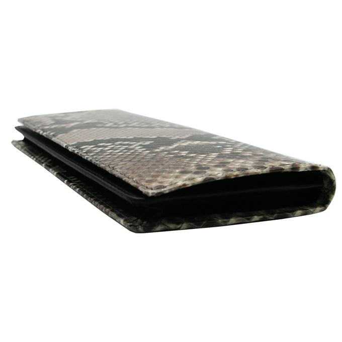 錦ヘビ 長財布 錦蛇革・内側牛革使用 日本製 メンズ レディース 縁起物