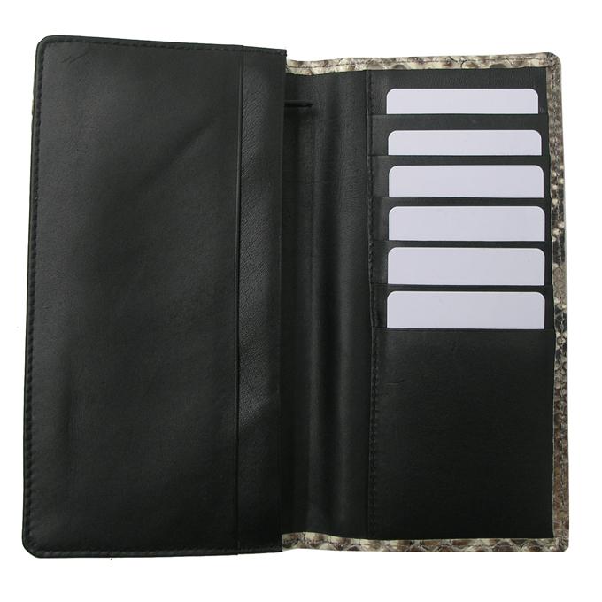 錦ヘビ 長財布 錦蛇革・内側牛革使用 日本製 メンズ レディース 縁起物