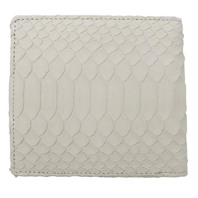 白蛇 錦ヘビ 無双 二つ折り財布 錦蛇革使用 日本製 メンズ レディース