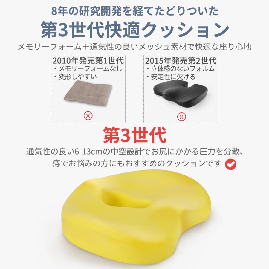 クッション 椅子用 シートクッション 座布団 低反発 椅子 腰痛 オフィス 車 滑り止め チェアクッション 骨盤 長時間 疲れない イス用クッション 腰痛クッション Cushion2115 ビー アイ ストア 通販 Yahoo ショッピング