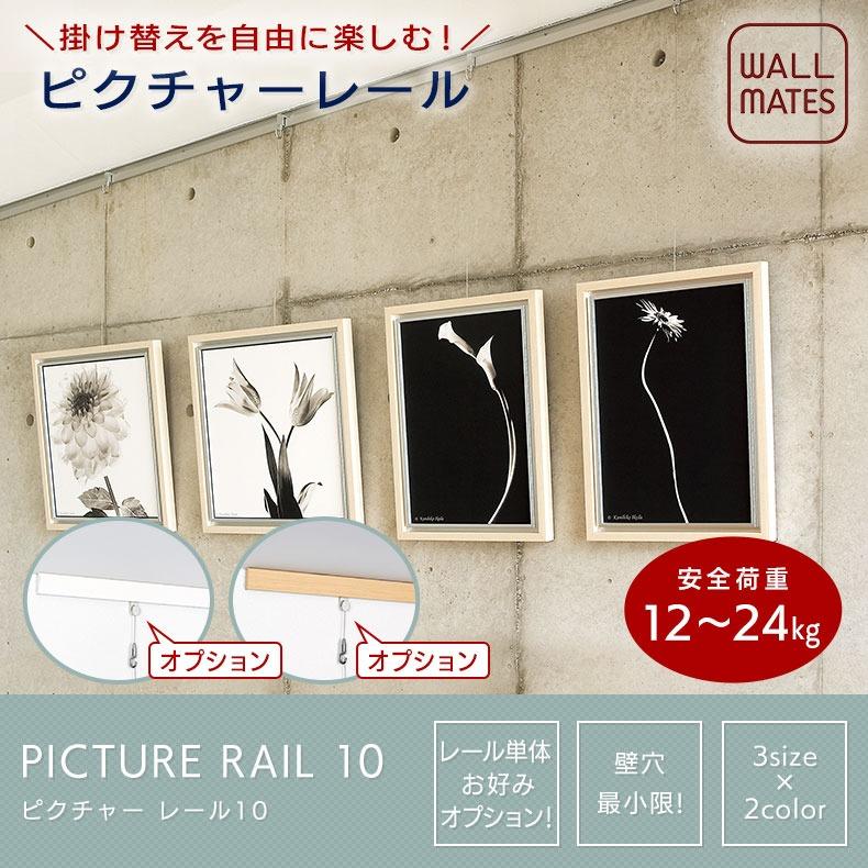 ウォールメイツ正規品 ピクチャーレール レール10単体 180cm 2色
