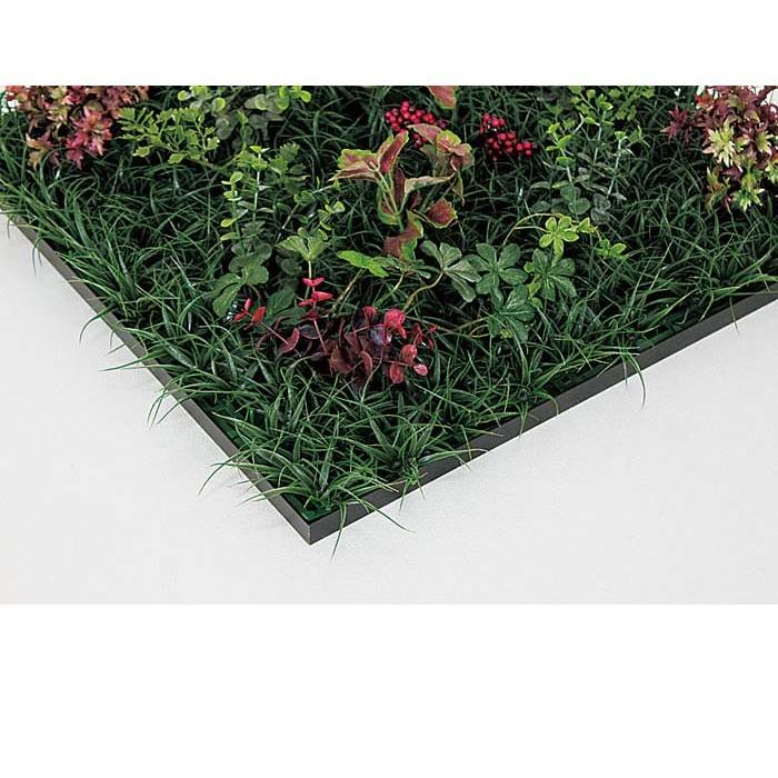 フェイクグリーン グリーン パネル 単品 赤花 ミックス 45cm角 GR1022 W49XH49XD10cm_2