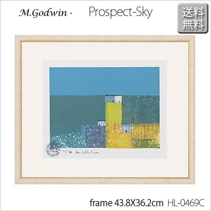 M.ゴドウィン ジークレー版画【Prospect-Sky】W43.8XH36.2XD2.3cm