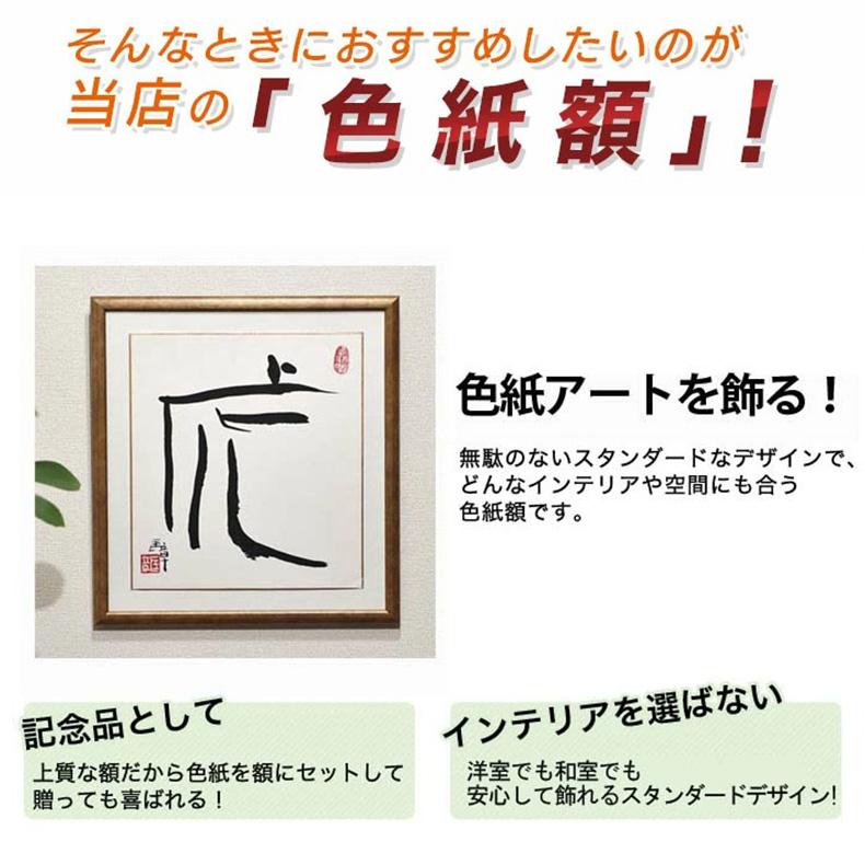 色紙用額縁 色紙額 K-80 普通色紙サイズ（272×242mm）専用 紺/エンジ