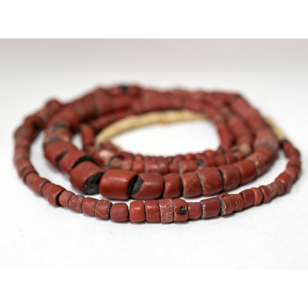 ●わくわく とんぼ玉★ANTIQUEヴェネチアグリーンハーツビーズ一連B 蜻蛉玉 トンボ玉 【送料無料】【2108】【JB21005B】