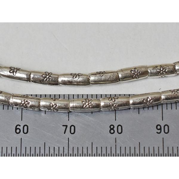 ●わくわく とんぼ玉★カレンシルバー花紋様丸菅型ビーズ一連GS (Φ3.0mm) 銀 silver925 【送料無料】【2110】【T21003G-S】_5