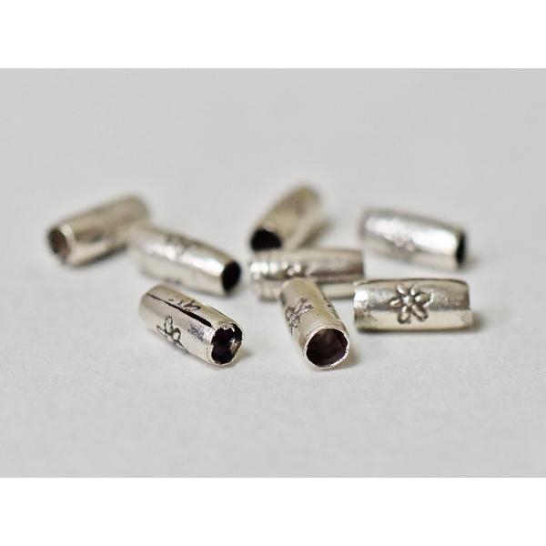 ●わくわく とんぼ玉★カレンシルバー花紋様丸菅型ビーズ一連GS (Φ3.0mm) 銀 silver925 【送料無料】【2110】【T21003G-S】_6