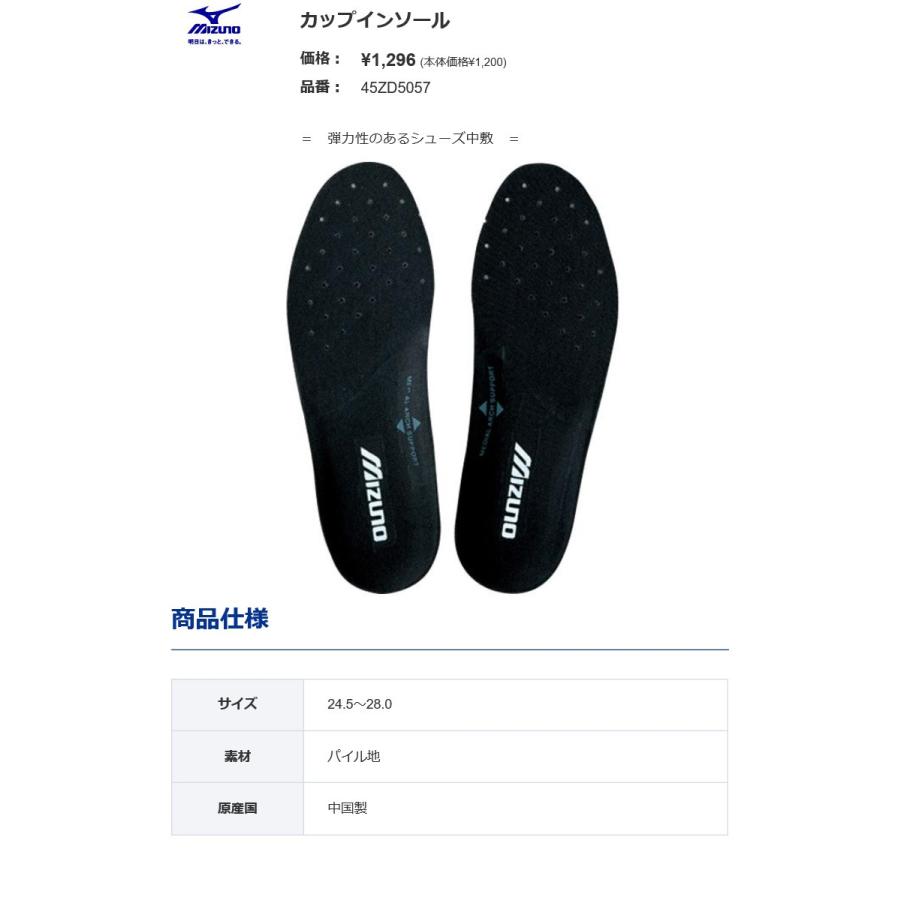 取り寄せ ミズノ カップインソール ゴルフシューズ用 インソール 弾力性のあるシューズ中敷 45zd5057 Mizuno ゴルフ小物 美 健康ゴルフ 通販 Paypayモール