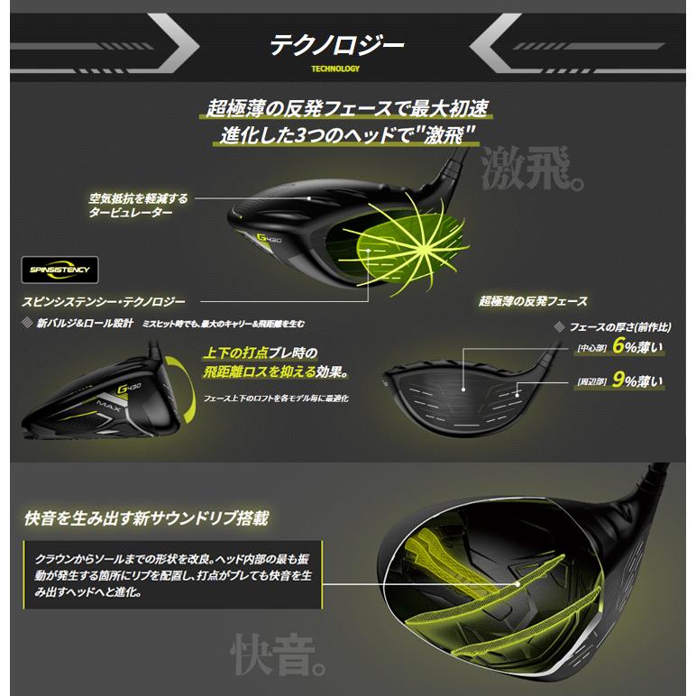 (特注 納期2-3週) ピンゴルフ G430 LST ドライバー ツアーAD-DI(5/6/7/8) シャフト ゴルフクラブ 2022年モデル(日本正規品)｜b-kenkougolf｜04