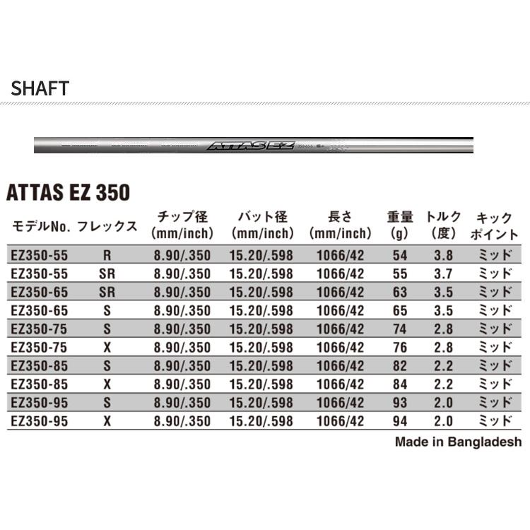 (特注 納期3-5週) プロギア LS ユーティリティATTAS(アッタス) EZ350シャフト 2023年モデル (日本正規品)｜b-kenkougolf｜07