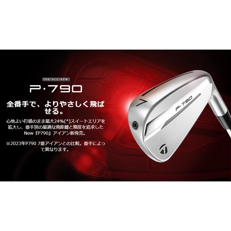 (特注 納期2-7週)  (レフティ)テーラーメイド P790(25) アイアンセット(5本 #6-9,Pw) ダイナミックゴールドEXツアーイシューシャフト 2025年モデル (日本正規品 | TaylorMade | 01