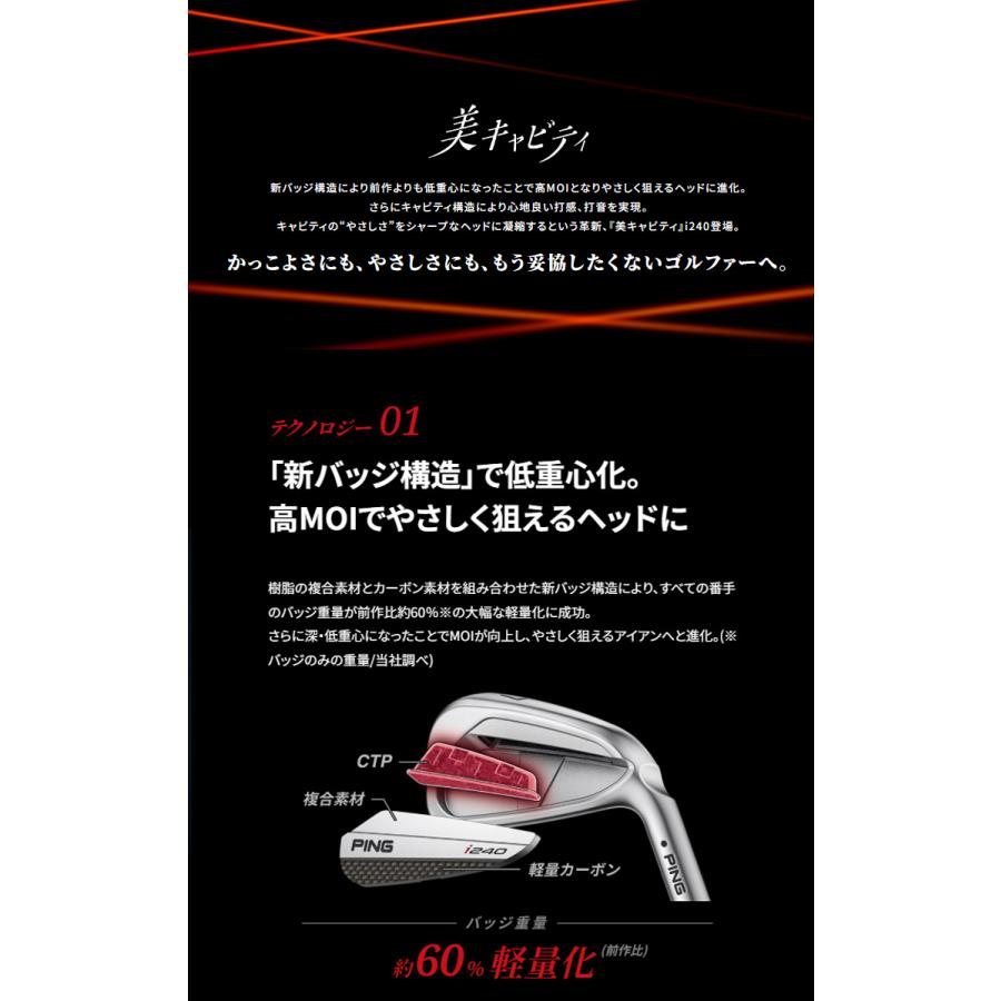 PING（ピン） (特注 納期3-5週)ピンゴルフ i240 アイアンセット(5本 #6